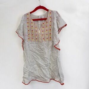 Vibrant Kids Casual Dress with Embroidered Accents